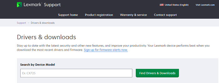 Search for lexmark driver you want