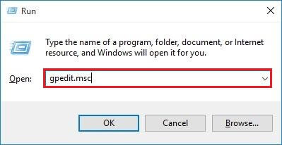 type gpedit.msc in run box