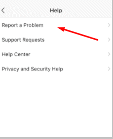 Report Problem to Instagram