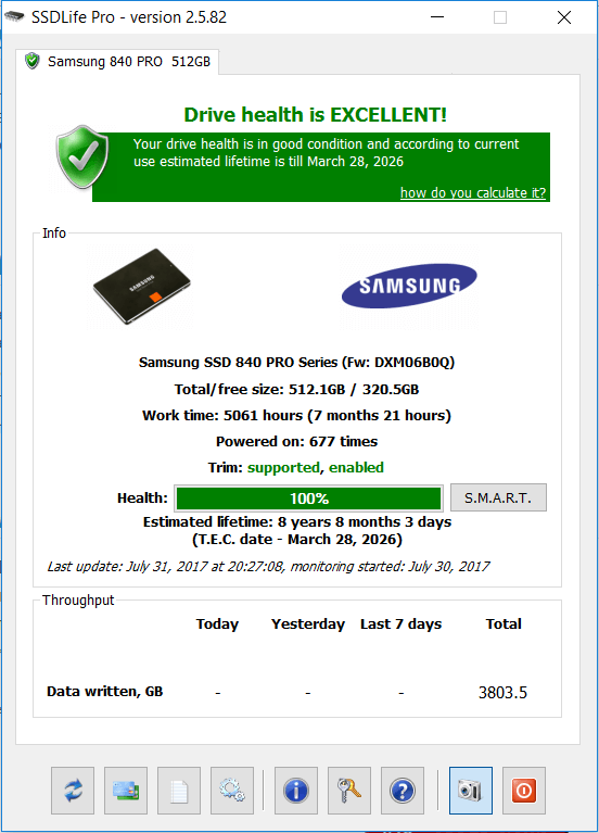 SSD Life - Perangkat Lunak Pemeriksaan Kesehatan Hard Drive