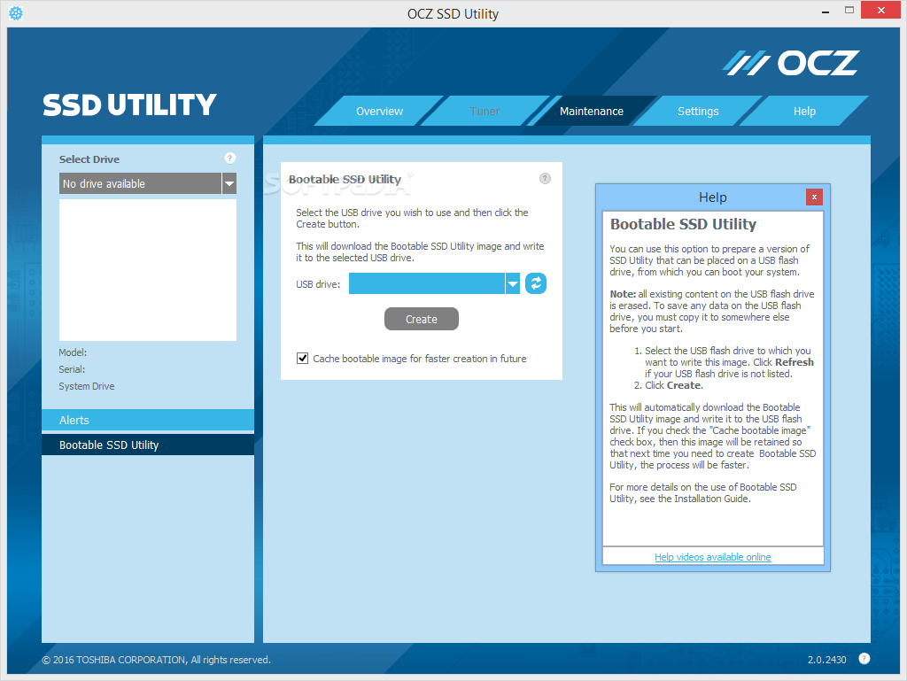 Utilitaire OCZ SSD - Outil de diagnostic de disque dur gratuit