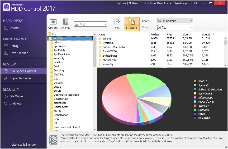 Ashampoo HDD Control - مدقق صحة القرص الصلب لنظام Windows