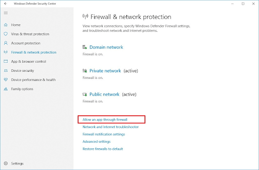 allow uTorrent through Firewall