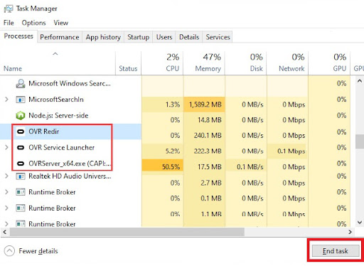 close Oculus Air Link and other related tools