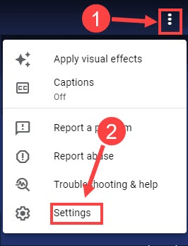 Google Meeting Setting