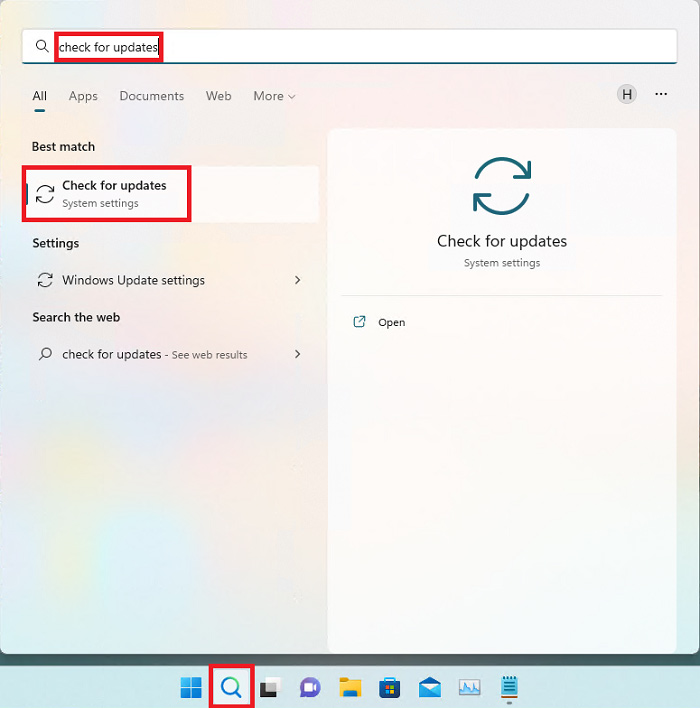 Controlla gli aggiornamenti in Windows 11