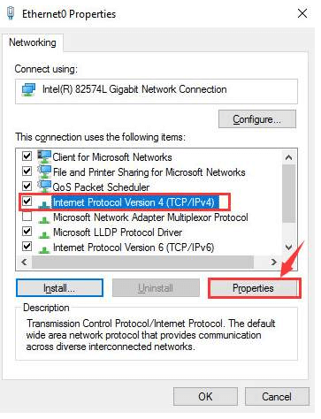 Internet Protocol Version 4 (TCP-IPv4) properties