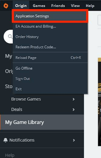 Origin - Application Settings