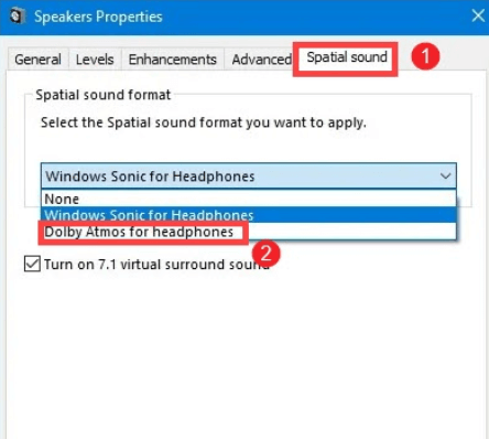 Spatial Sound - Dolby Atmos for Headphones