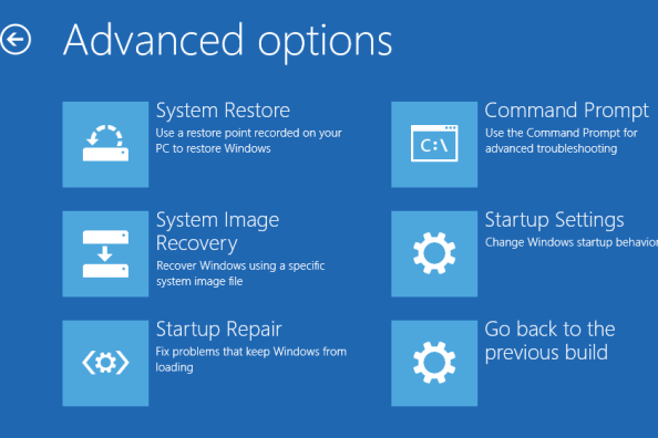 Advanced Options. Next, select Command Prompt