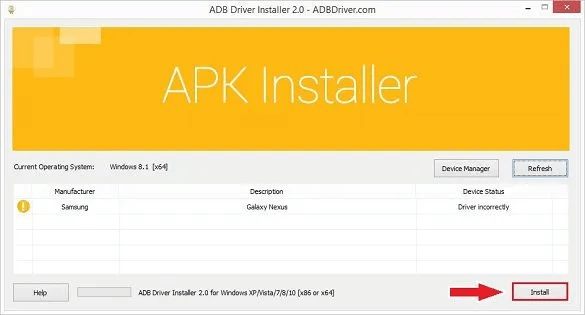 installation process of ADB & Fastboot drivers