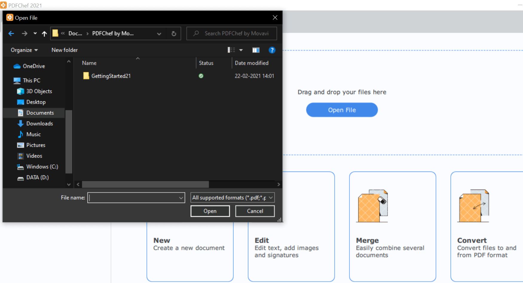 Abrir archivo por Movavi PDFChef