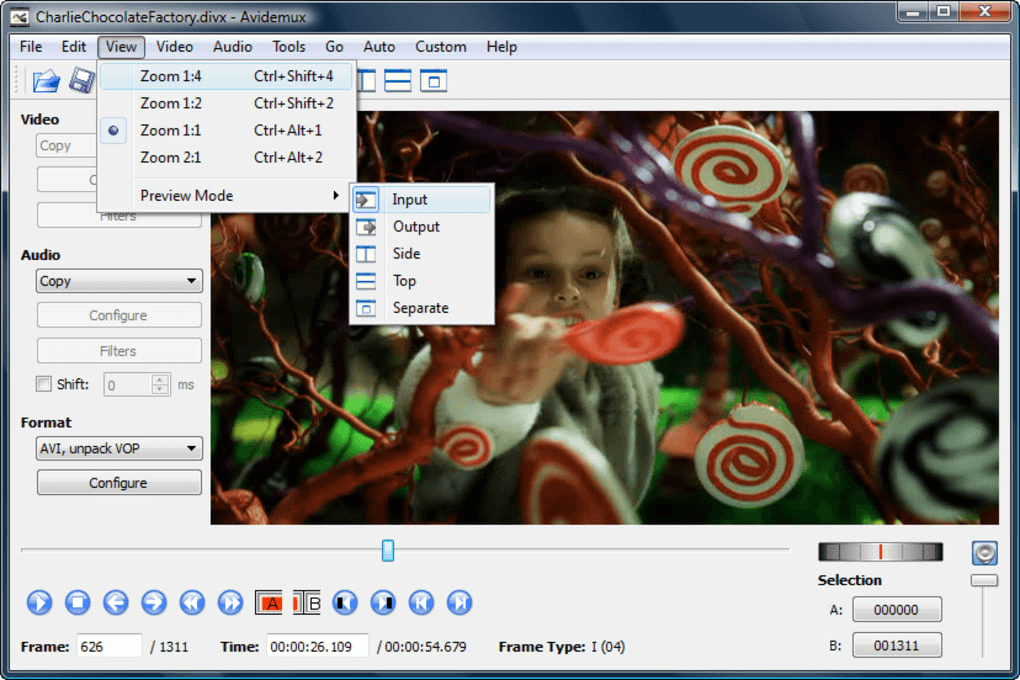 برنامج Avidemux Video Cutter لنظام التشغيل mac