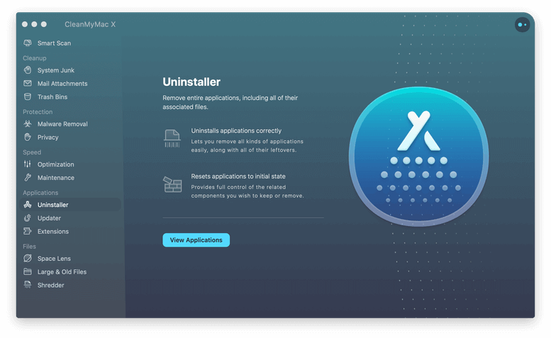 Programma di disinstallazione di CleanMyMac X