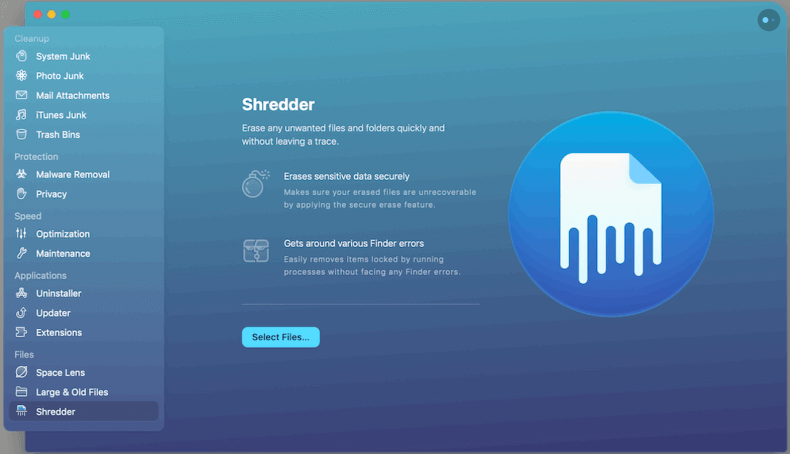 Cleanmymac X Shredder