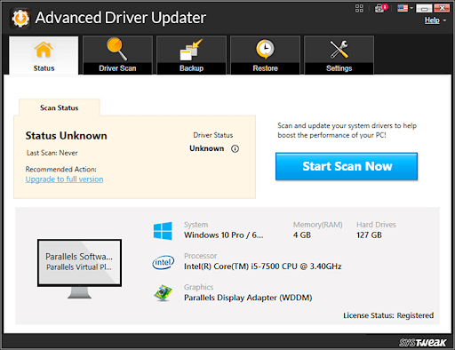 Software de atualização de drivers