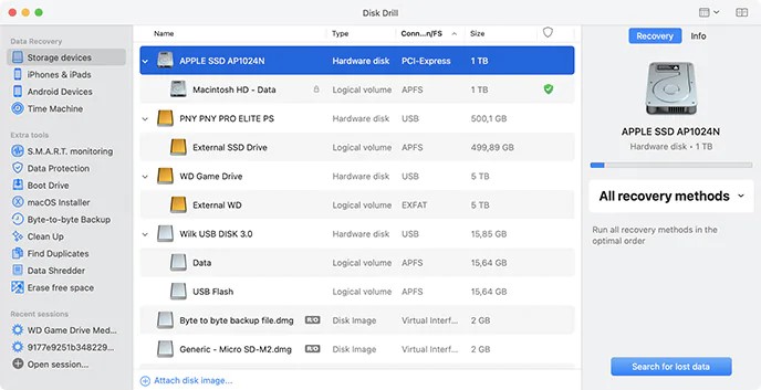 Disk Drill สำหรับ Mac