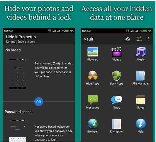 Ocultar fotos, video-Hide it Pro