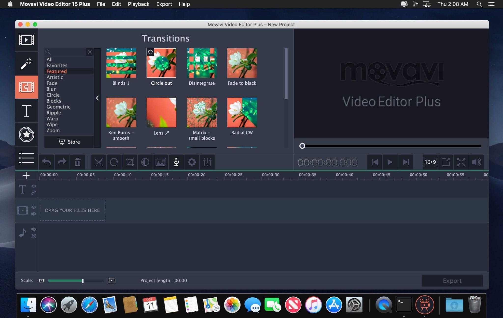 Editor de vídeo Movavi Plus