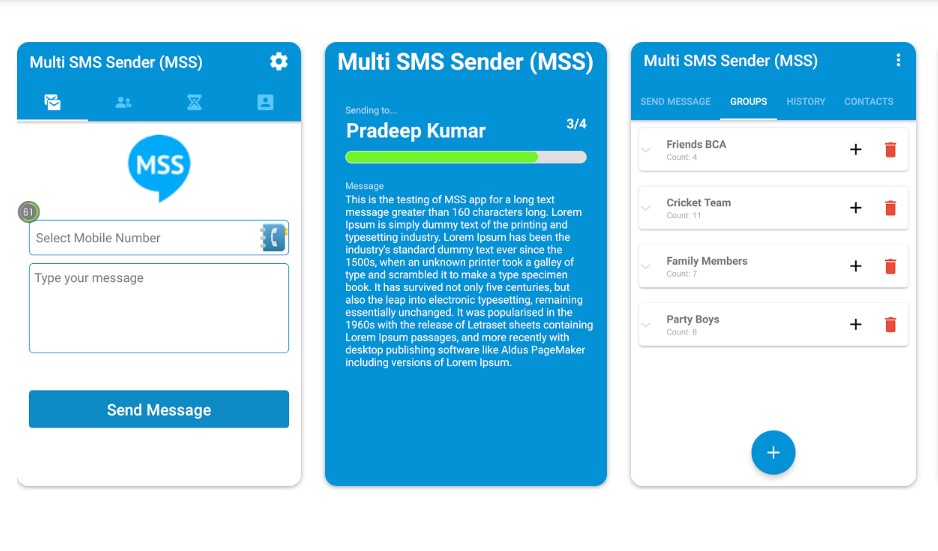 Expéditeur de SMS multiples