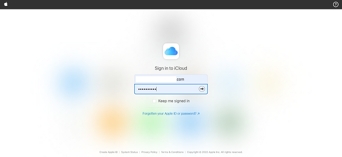 iCloud'da oturum aç