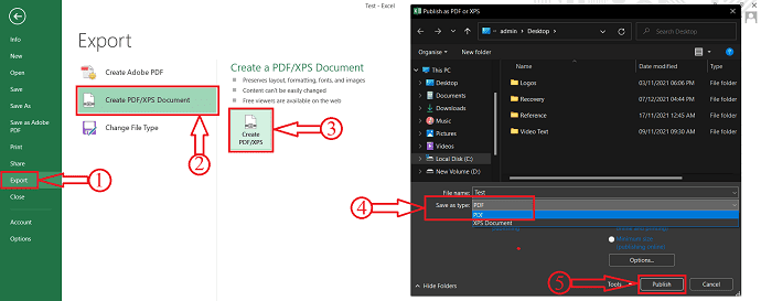 การแปลง Excel เป็น PDF