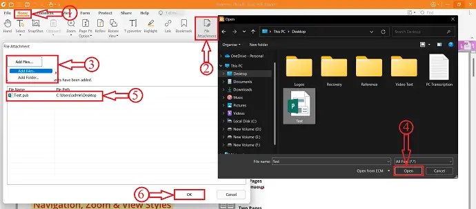 แทรก Excel ลงใน PDF ใน Foxit Reader