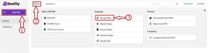 Opción de combinación en DocFly