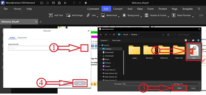 แทรก PowerPoint ลงใน PDF