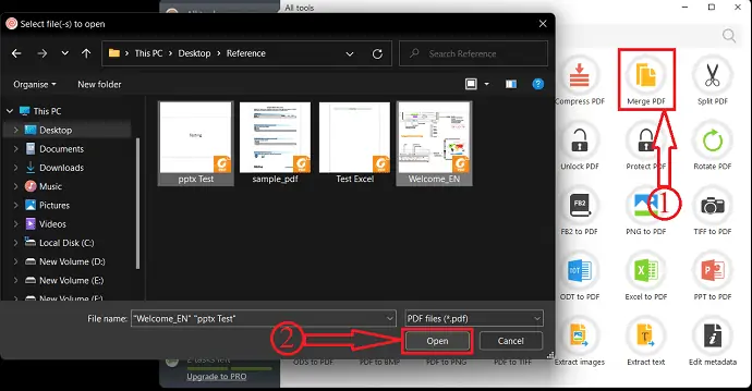 PDFcandy에서 PDF 가져오기