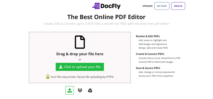 Pagina iniziale di Docfly