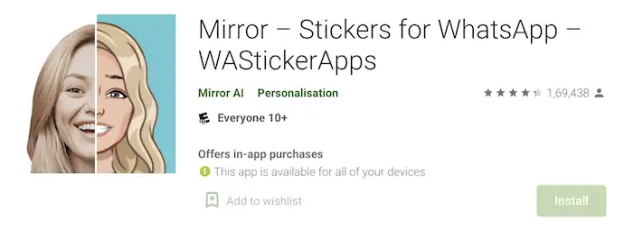 Cermin - Stiker Untuk WhatsApp - WAStickerApps