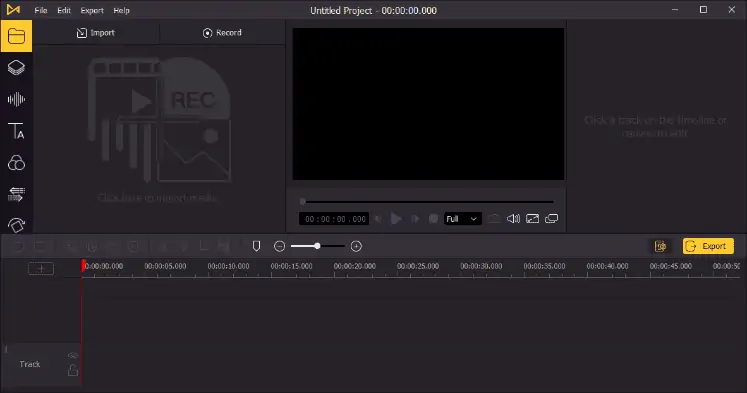 Espacio de trabajo del editor de vídeo TunesKit AceMovi