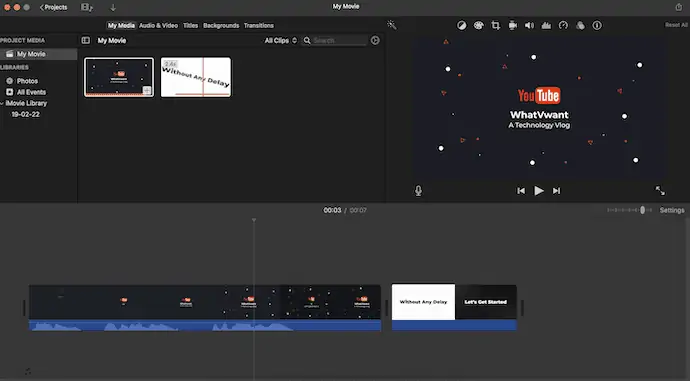 Aggiungi file multimediali alla sequenza temporale