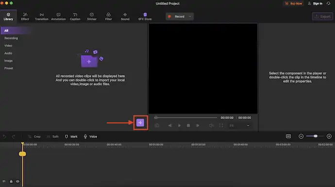 Importa file multimediali in Demo Creator