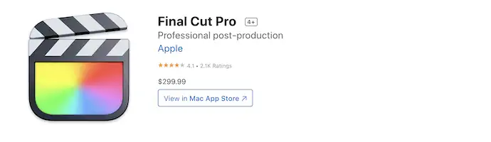 ราคา Final Cut Pro