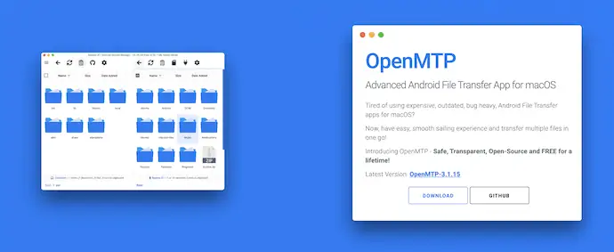 Página de inicio de openMTP