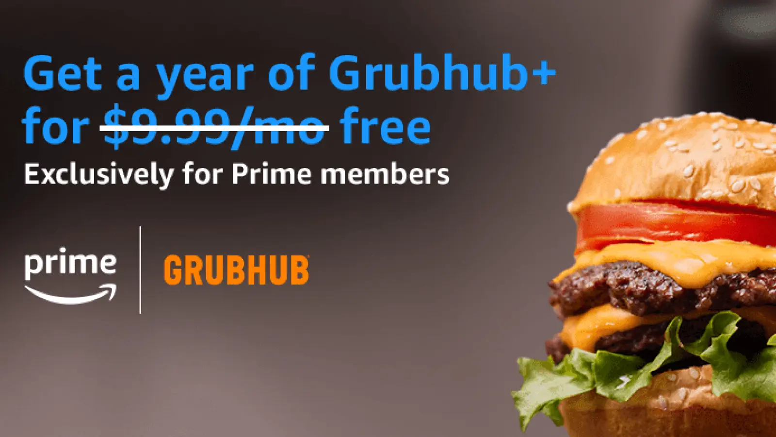 screenshot dell'offerta grubhub plus gratuita per i membri Amazon Prime