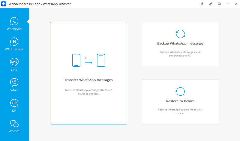 Wondershare Dr. Fone - Whatsapp Transfer