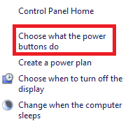 Choose what the power buttons do