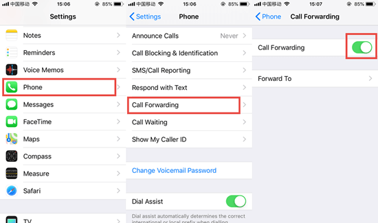 iPhone Call Forwarding