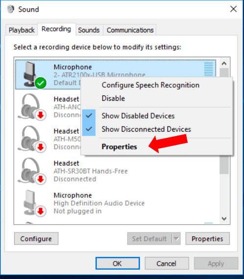 Microphone Properties