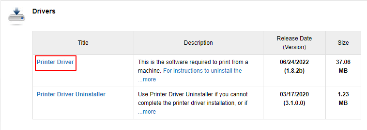 Printer driver