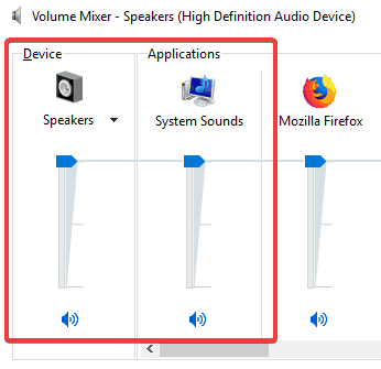 Turn up the System sound and Speakers channels