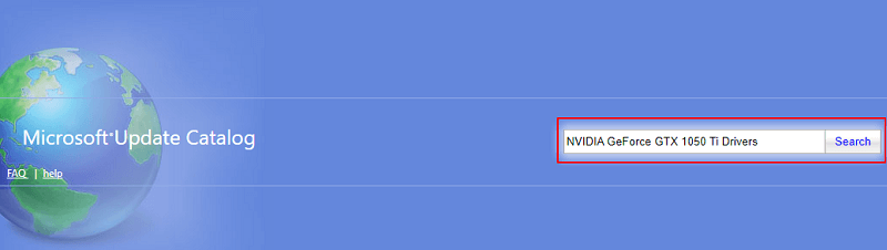 Search NVIDIA GeForce GTX 1050 Ti drivers
