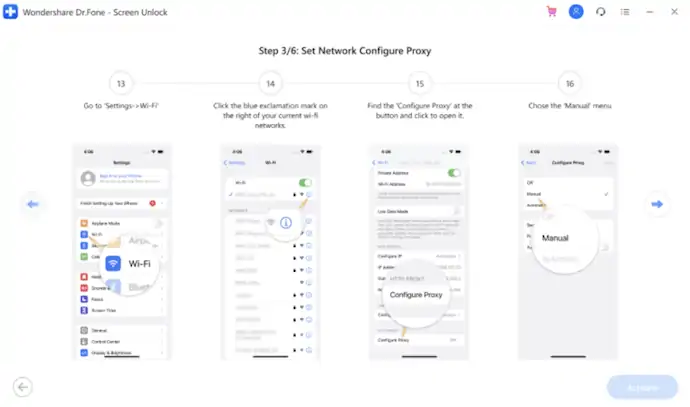 Definir proxy de configuração de rede