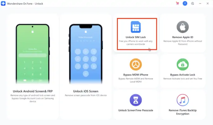 Dr.Fone'da Sim'in Kilidini Açın
