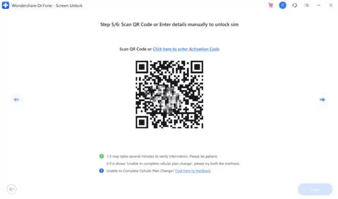 Dr.Fone'da QR Kodu